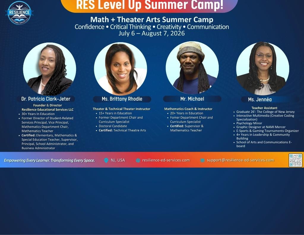 The Resilience Educational Services team — Dr. Patricia Clark-Jeter, Ms. Brittany Rhodie, Mr. Michael, and Ms. Jennéa